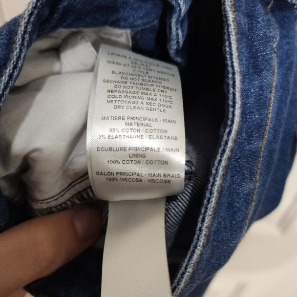 See By Chloe Womens Jeans Cropped Kick Flare Twisted Seam Scalloped Hem Sz 26 - Picture 10 of 10